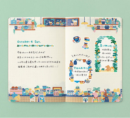 Midori Yuru Log Notebook - B6 - Coffee Shop