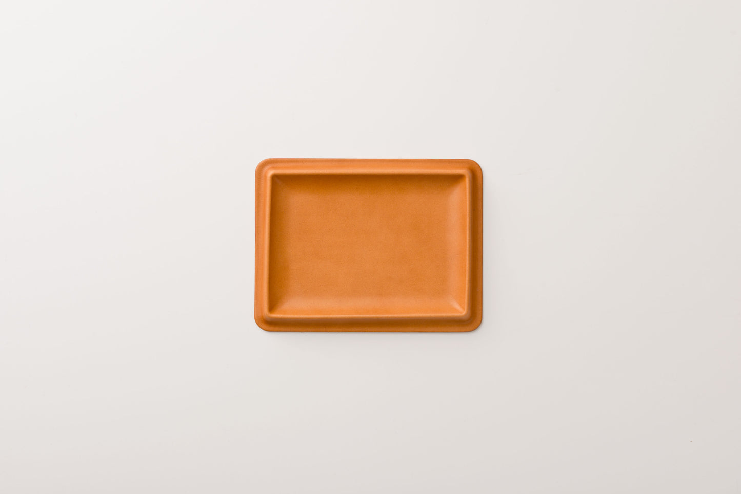 colm Leather Tray L Camel
