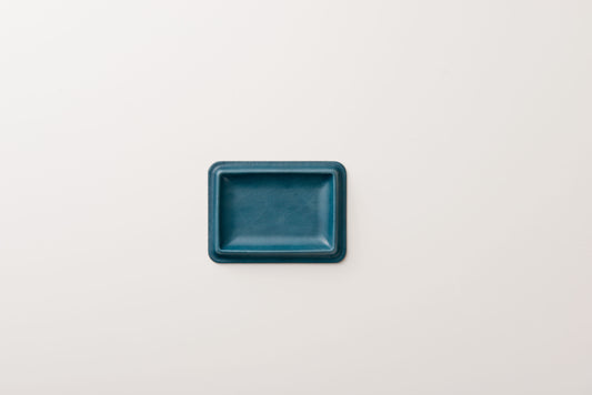 colm Leather Tray S Blue