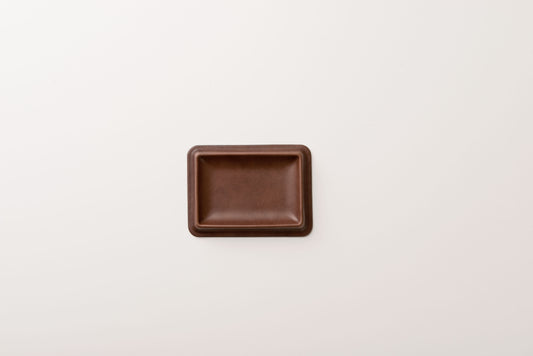 colm Leather Tray S Brown