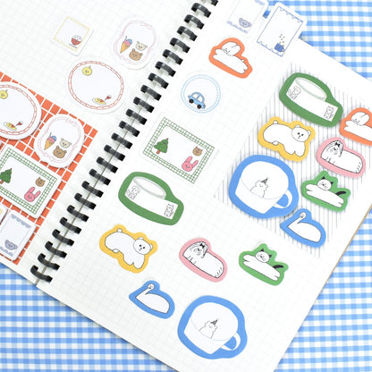 Papier Platz x Nico Recipe - Mini Planner Sticky Notes - Colorful Animals