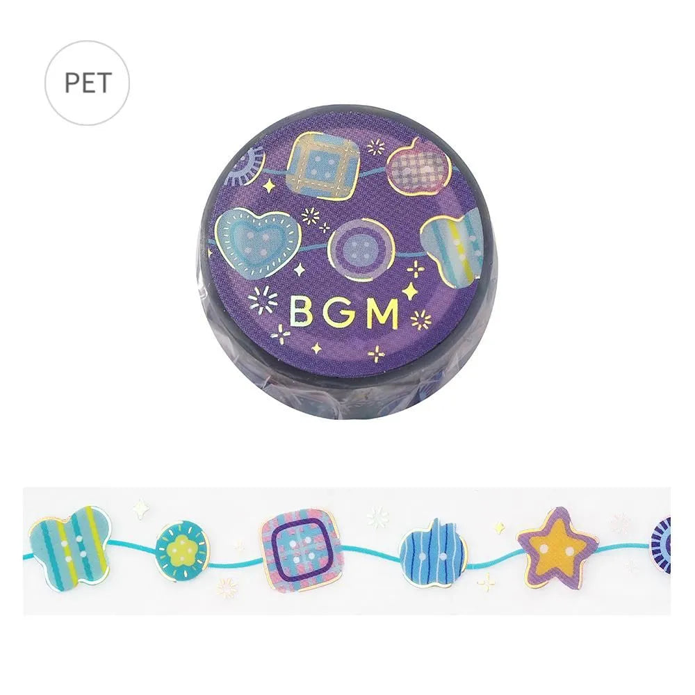 BGM Foil Clear Tape - Life Series - Colorful Buttons