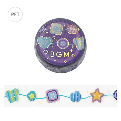 BGM Foil Clear Tape - Life Series - Colorful Buttons