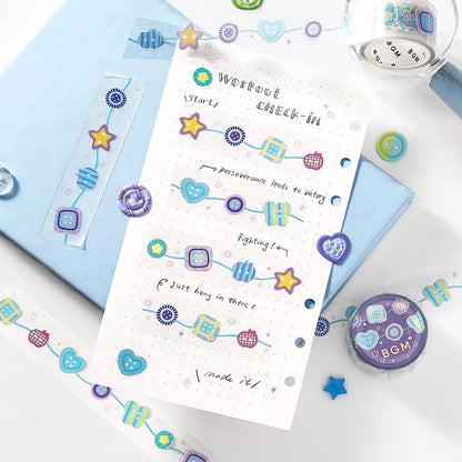 BGM Foil Clear Tape - Life Series - Colorful Buttons