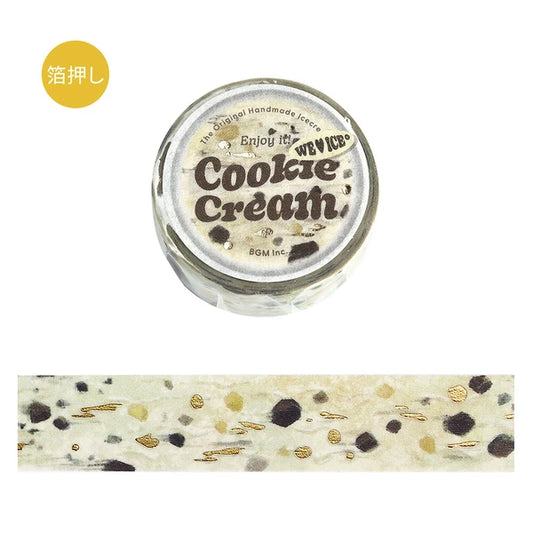 BGM Foil Washi Tape - We Love ICE Series - Cookie Cream