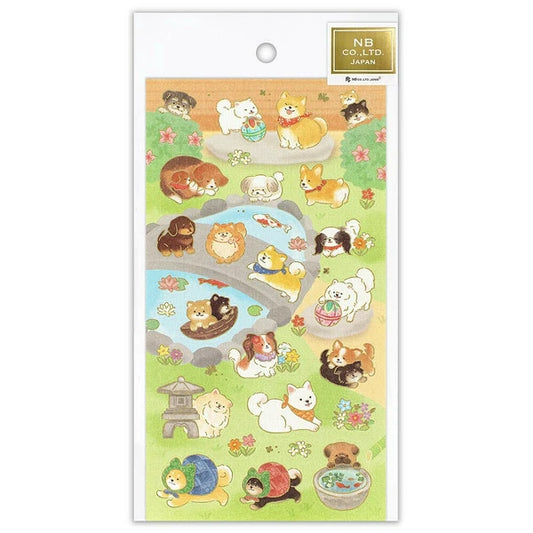 NB Japanese Style Sticker Sheet - Dog and Garden