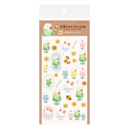 Furukawashiko Clear Sticker Sheet - Sweets Animal Workshop Vol. 3 - Cream Seal