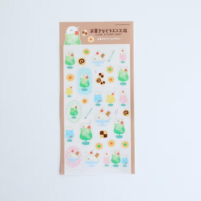 Furukawashiko Clear Sticker Sheet - Sweets Animal Workshop Vol. 3 - Cream Seal