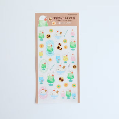Furukawashiko Clear Sticker Sheet - Sweets Animal Workshop Vol. 3 - Cream Seal