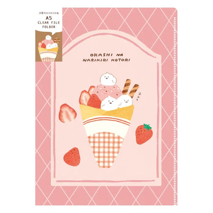 Furukawashiko A5 Clear File - Sweets Animal Workshop Vol. 3 - Crepe Kotori