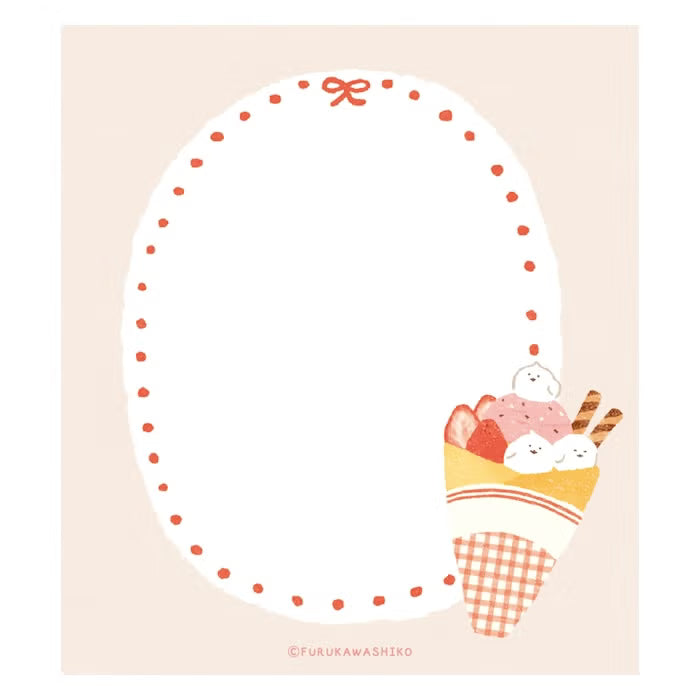 Furukawashiko Memo Pad - Sweets Animal Workshop Vol. 3 - Crepe Kotori