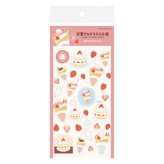 Furukawashiko Clear Sticker Sheet - Sweets Animal Workshop Vol. 3 - Crepe Kotori