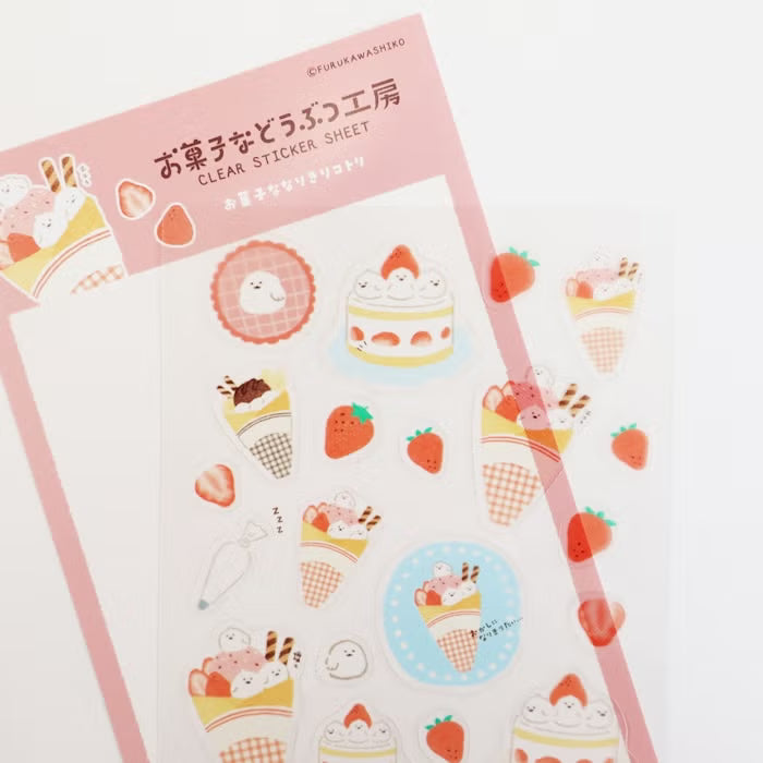 Furukawashiko Clear Sticker Sheet - Sweets Animal Workshop Vol. 3 - Crepe Kotori