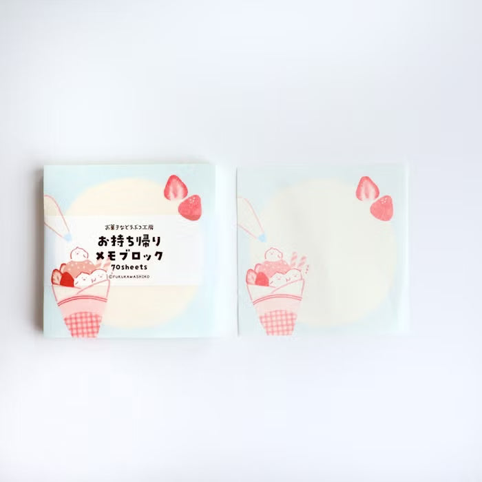 Furukawashiko Memo Block - Sweets Animal Workshop Vol. 3 - Crepe Kotori