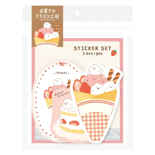 Furukawashiko Sticker Set - Sweets Animal Workshop Vol. 3 - Crepe Kotori