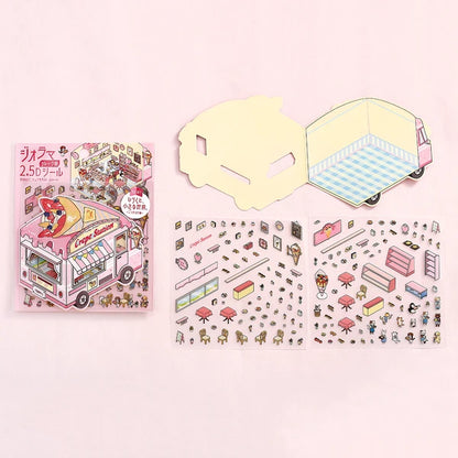 BGM Deco 2.5D Sticker Sheet - Diorama Vol. 3 - Crepe Shop