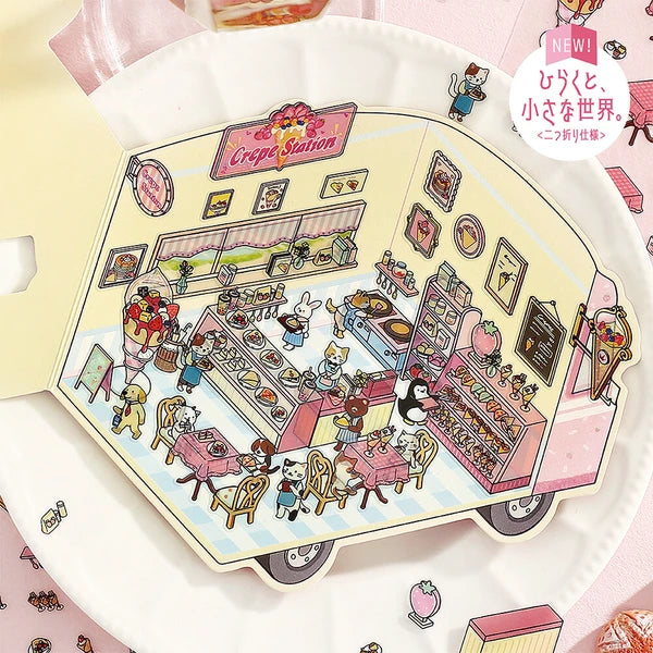BGM Deco 2.5D Sticker Sheet - Diorama Vol. 3 - Crepe Shop