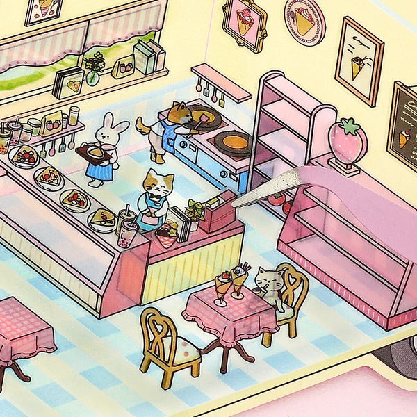 BGM Deco 2.5D Sticker Sheet - Diorama Vol. 3 - Crepe Shop