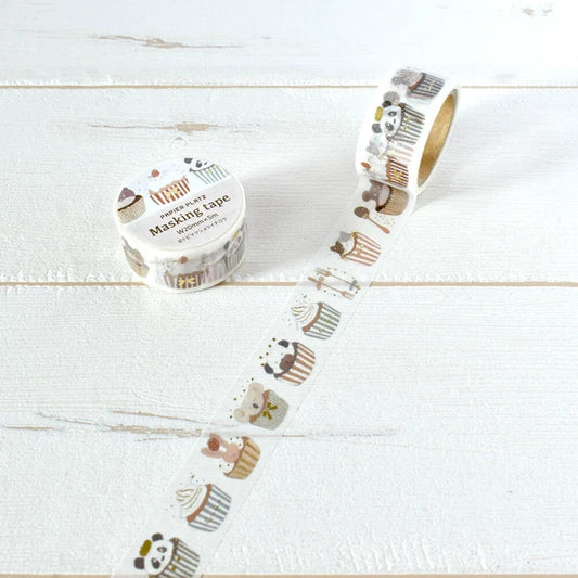 Papier Platz x Tobimatsu Shoichiro - Washi Tape - Cupcake with Glitter Topping