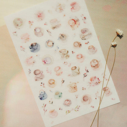 mikan manta - Sticker Sheet - Cup of Joy