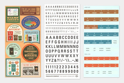 TRAVELER's Notebook 2027 - Customized Sticker Set