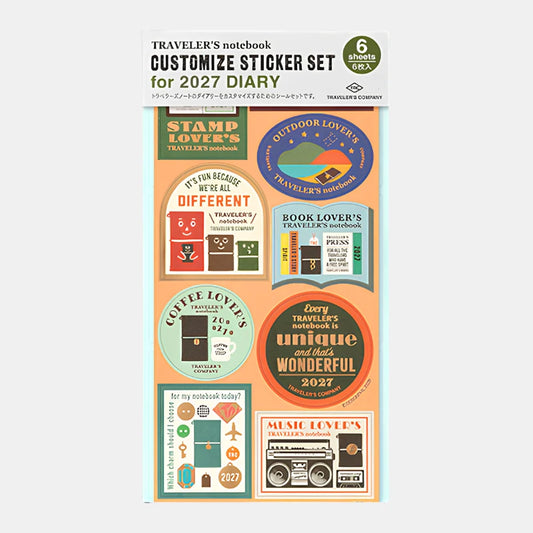 TRAVELER's Notebook 2027 - Customized Sticker Set