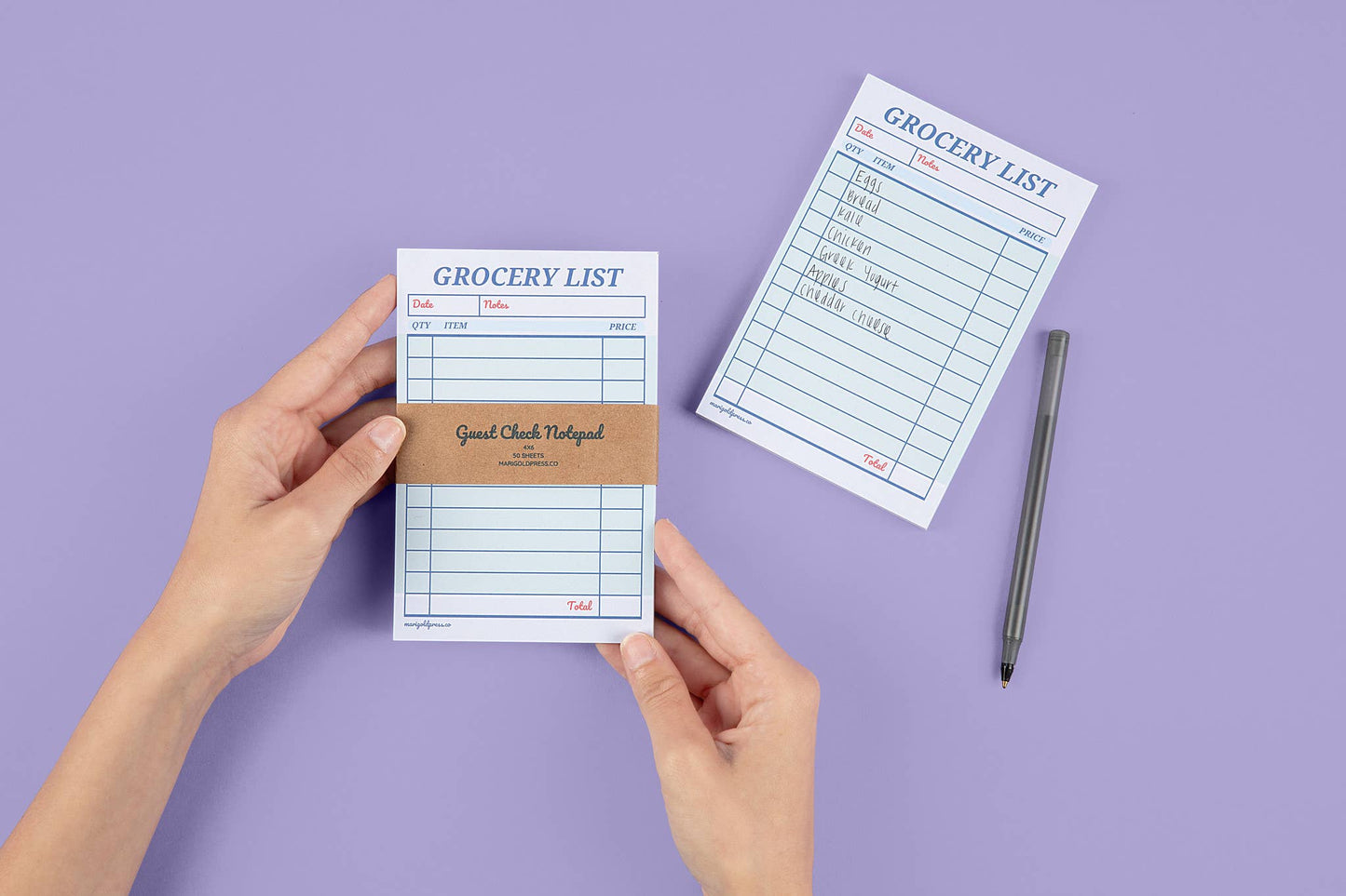 Marigold Press - Guest Check Grocery List Notepad