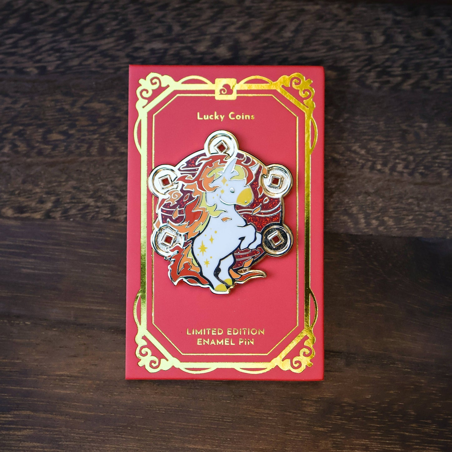 Thousand Skies - Limited Edition Enamel Pin - Lucky Coins Fire Horse