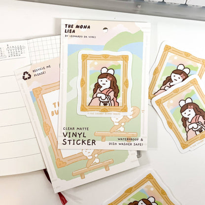 The Chubby Bunny Brand - The Mona Lisa Vinyl Sticker