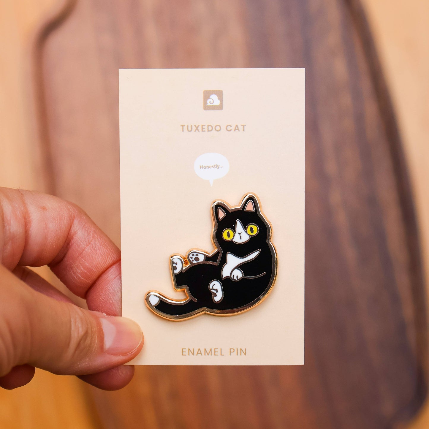 Thousand Skies - Enamel Pin - Tuxedo Cat