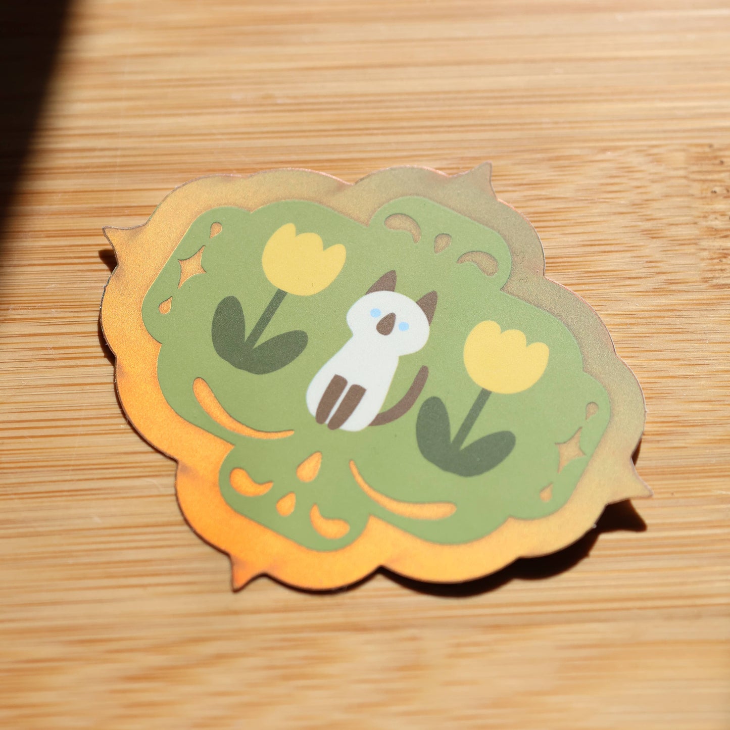 Thousand Skies - Holographic Vinyl Sticker - Yellow Tulips