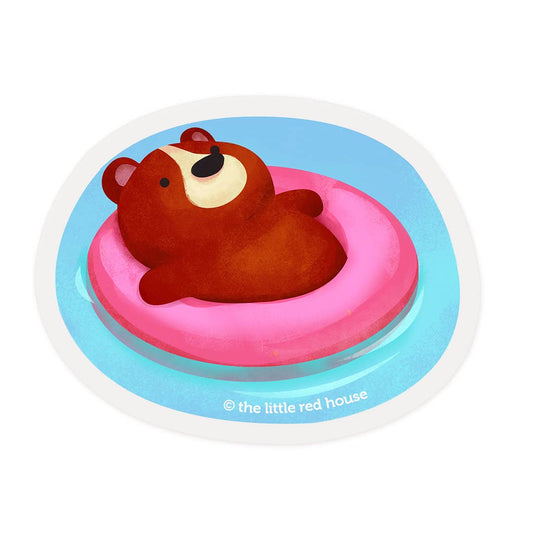 The Little Red House - Chill Bear Clear Sticker