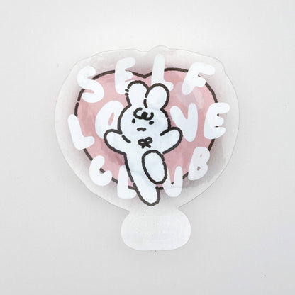 The Chubby Bunny Brand - Clear Vinyl Sticker - Self Love Club