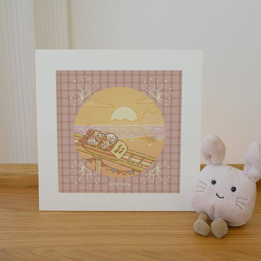 2jingis2jing - Art Print - Sunset Roller Coaster
