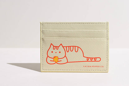 Kayan Pepper Co. - Doom Scrolling Cat - Saffiano Leather Card Holder