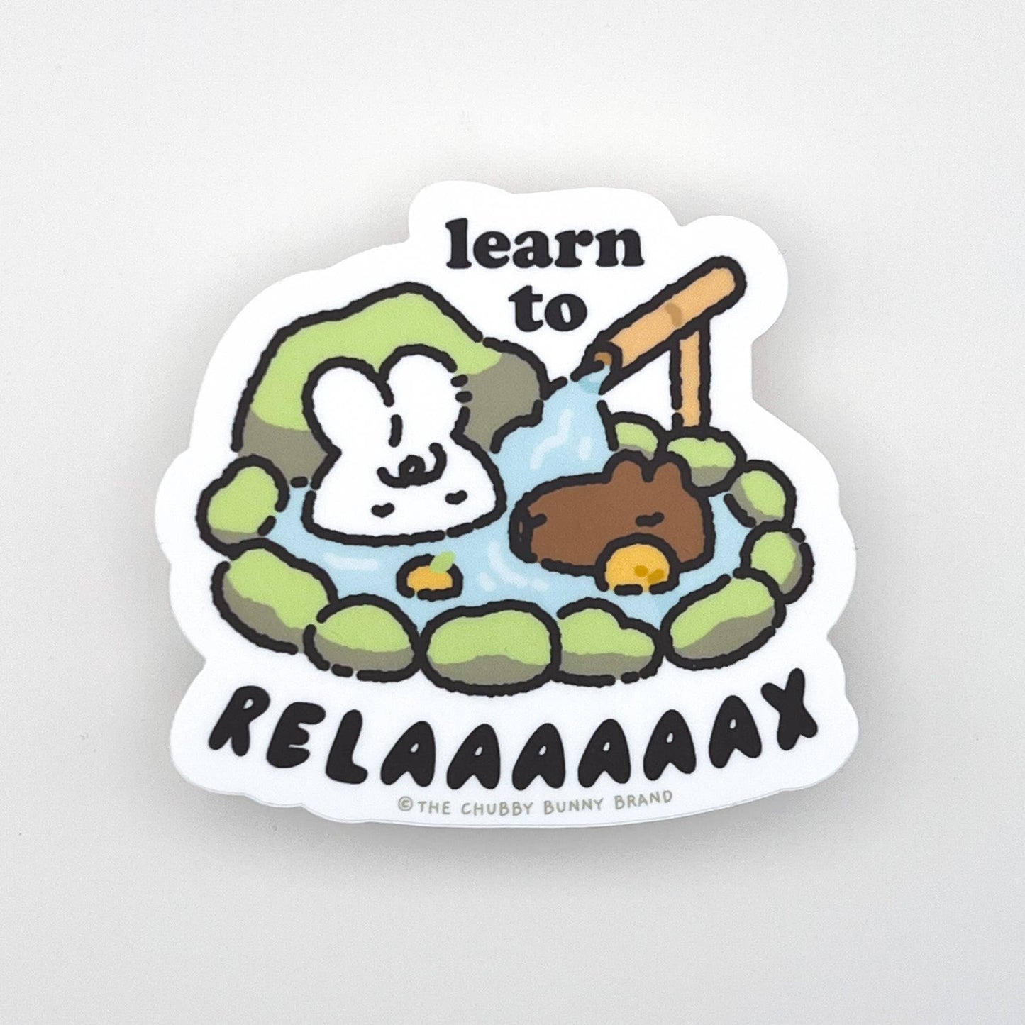 The Chubby Bunny Brand - Learn to Relax Vinyl Sticker