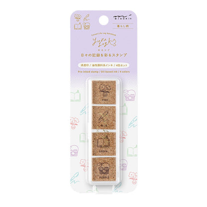 Midori Yuru Log Paintable Pre-Inked Stamp