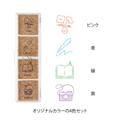 Midori Yuru Log Paintable Pre-Inked Stamp