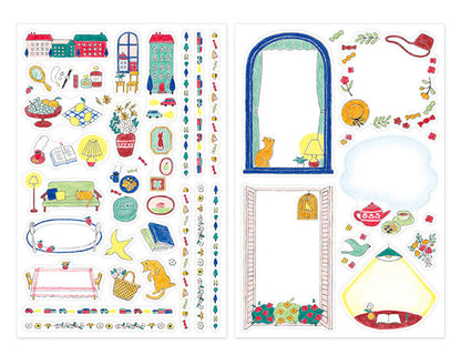 Midori Yuru Log Sticker Sheets - Daily Life