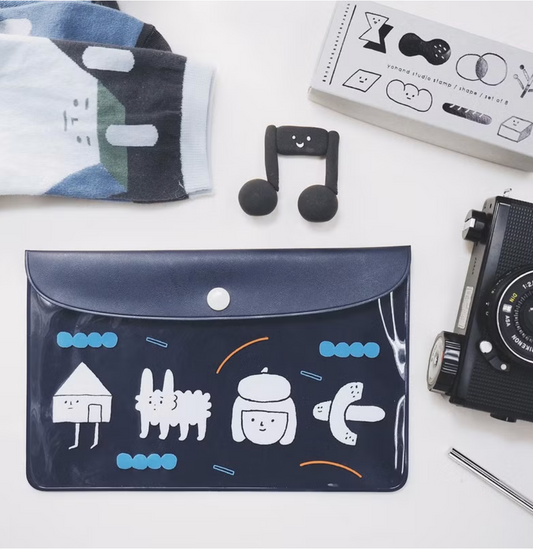 Yohand Studio Stationery Pouch - Dark Blue