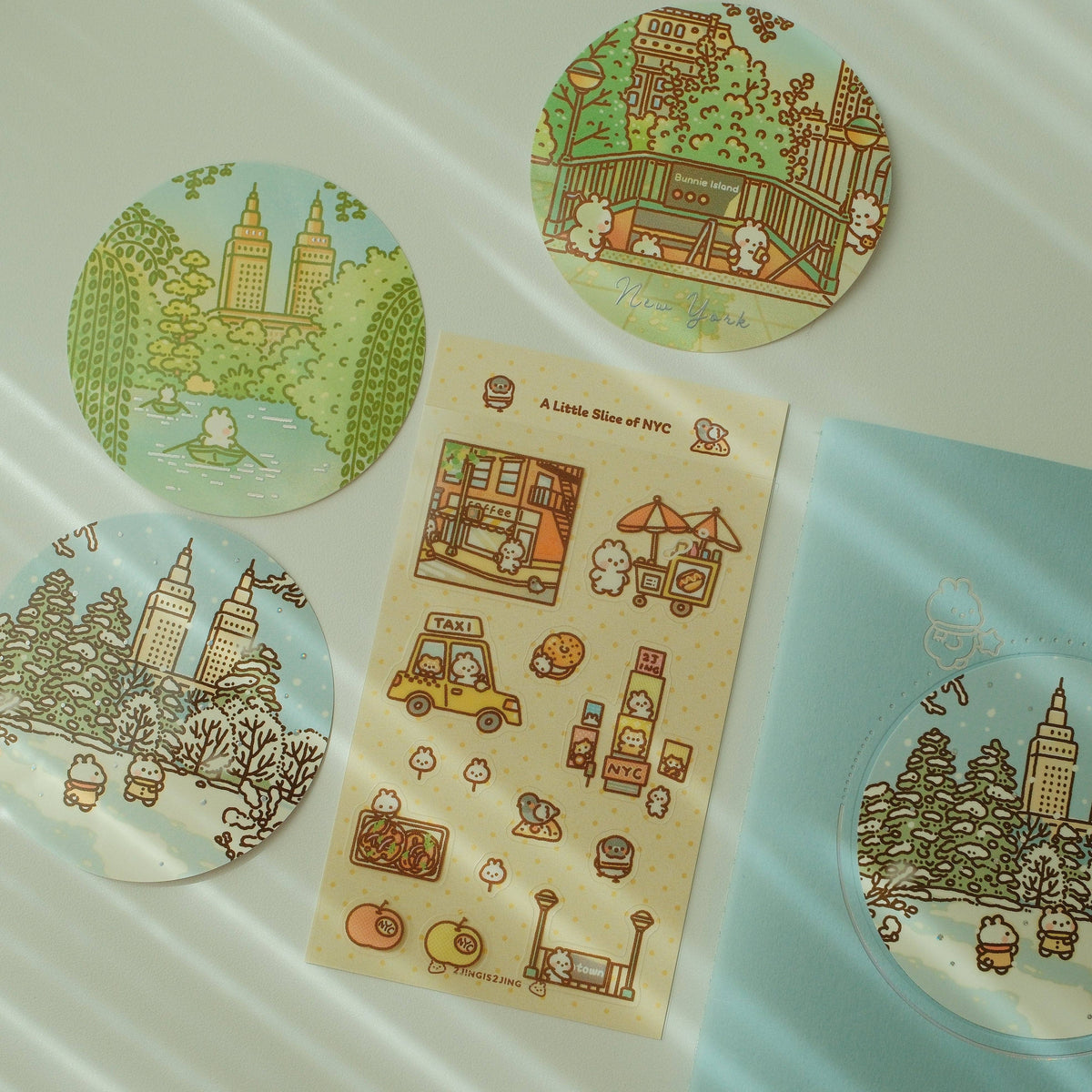 2jingis2jing - Mini Sticker Sheet - A Little Slice of NYC