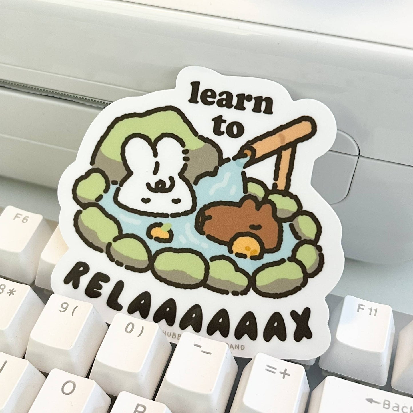 The Chubby Bunny Brand - Learn to Relax Vinyl Sticker