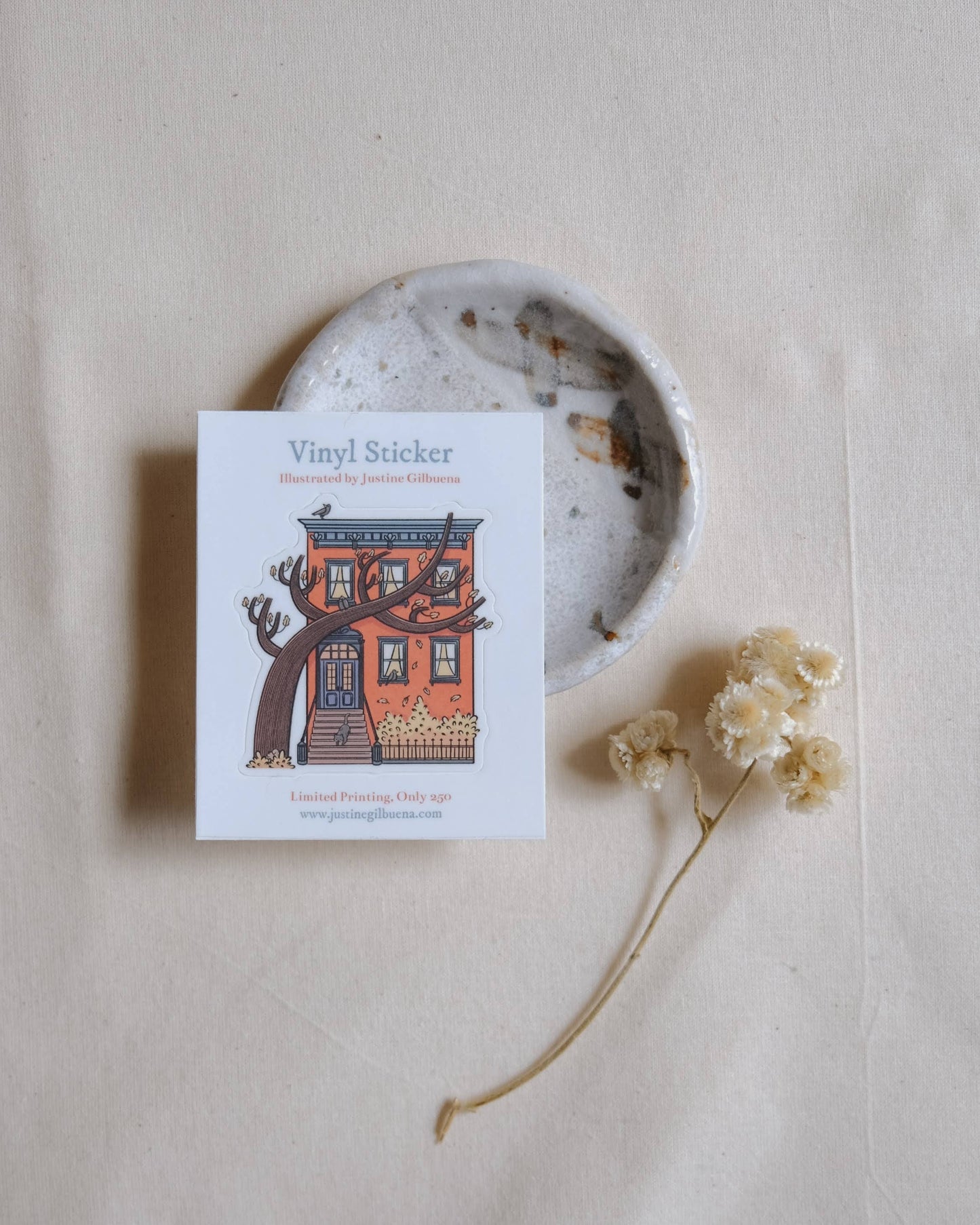 Justine Gilbuena - Matte Vinyl Sticker - Brownstone