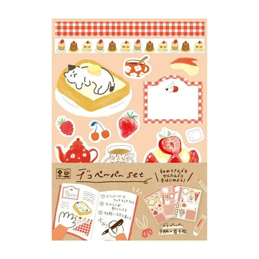 Furukawa Shiko Watashi-Biyori Deco Paper Set - Red