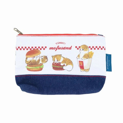 Mofsuand Flat Denim Pouch - Hamburger