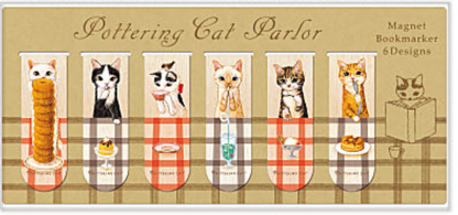 Pottering Cat Magnetic Bookmarks - Dessert Shop