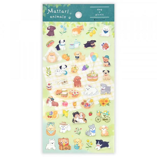 NB Large Sticker Sheet - Mattari Animals - Dog and Picnic