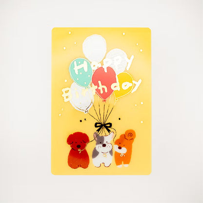 Furukawashiko Foil Clear Card - Dog Balloon
