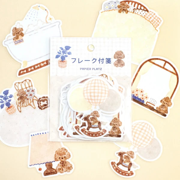 Papier Platz x Nakauchi Waka - Flake Sticky Notes - Dog and Interior