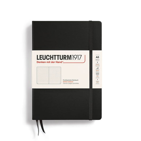 Leuchtturm1917 A5 Medium Notebook - Dotted, Black
